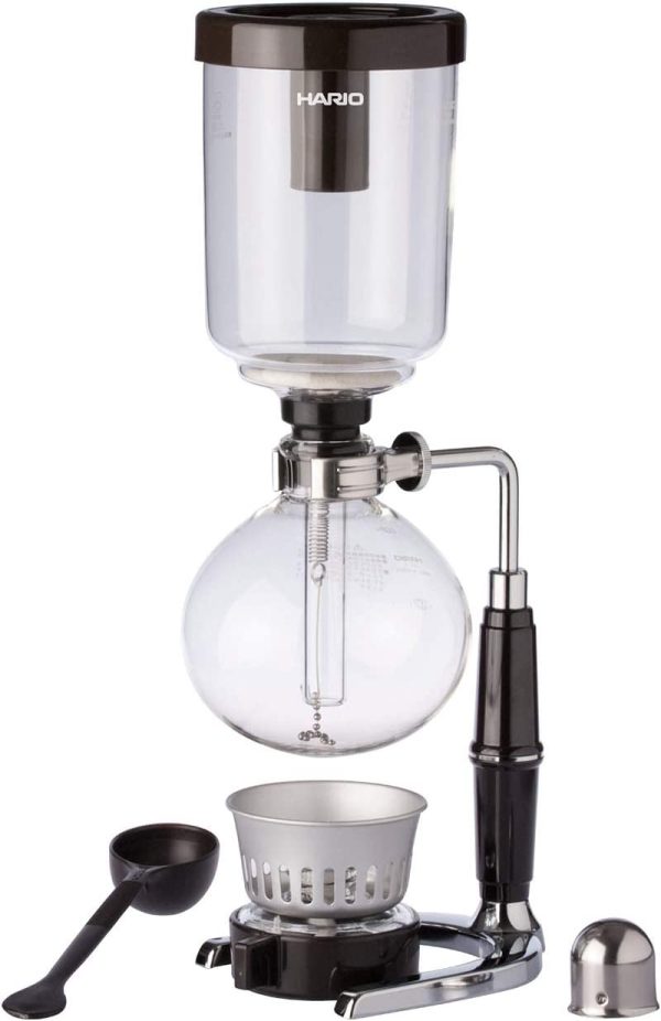 Hario Technica 3-Cup Glass Syphon Coffee Maker ,Black